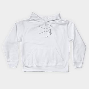 empty room graphic geometric abstract Kids Hoodie